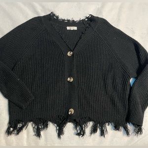 Black Button up Sweater